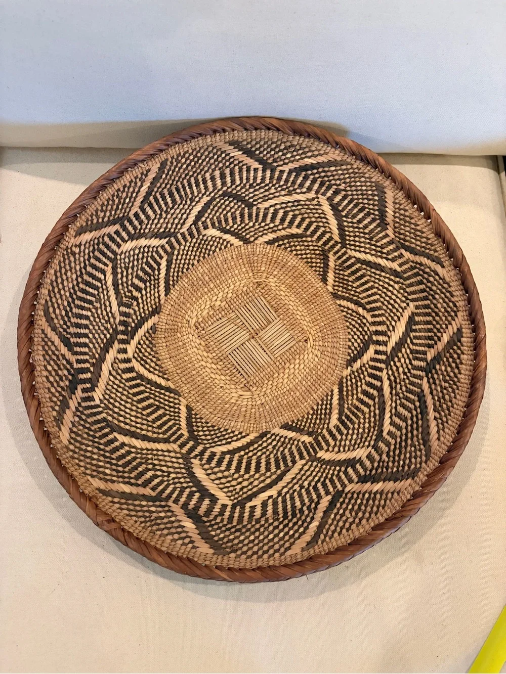 One of a Kind! NEW Woven Basket. Made by Binga people of Zambia Zimbabwe Africa